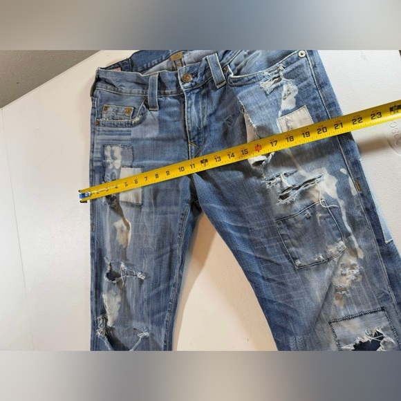 True Religion Billy Strange Brew First Edition extremely Distressed Jeans Sz 32 - Picture 4 of 14